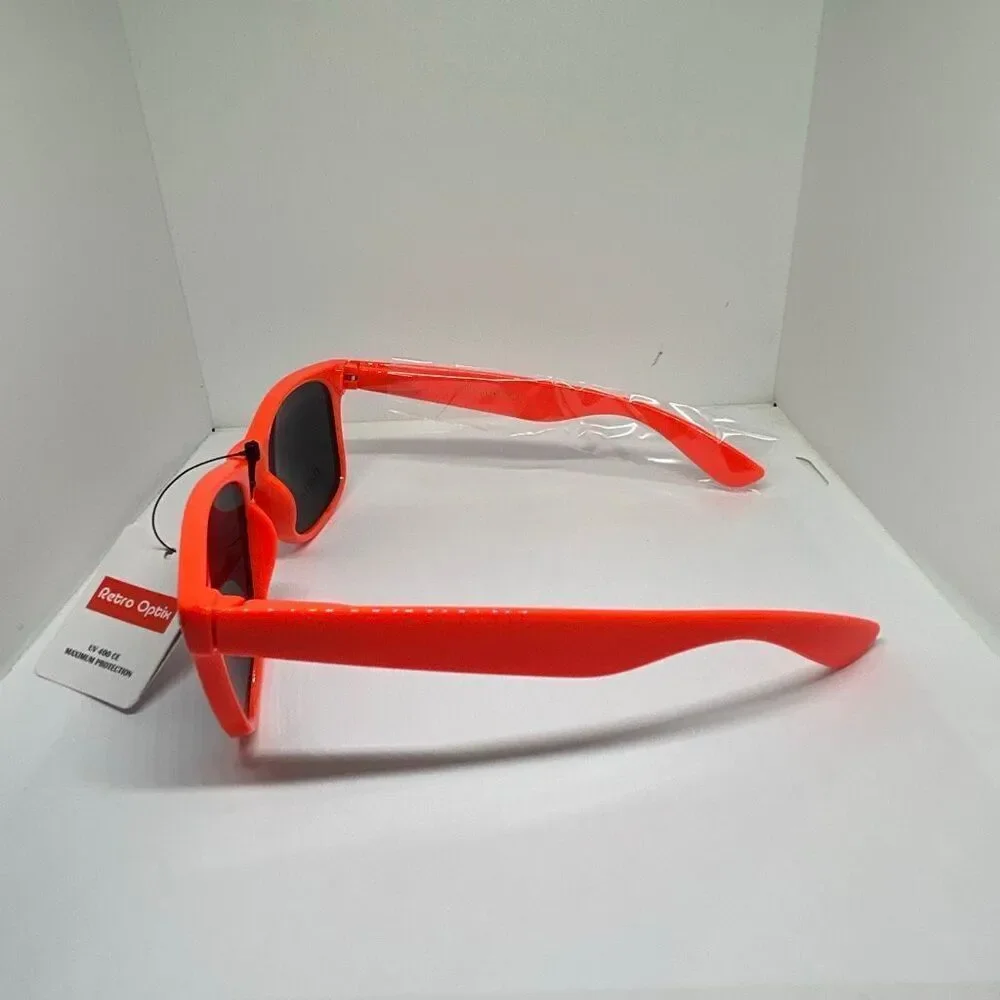 Retro Optix Neon Orange Flex Fit Sunglasses UV400 Smoke lens